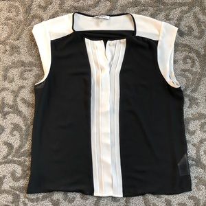 Lg Sheer Button Down DKNY Blouse